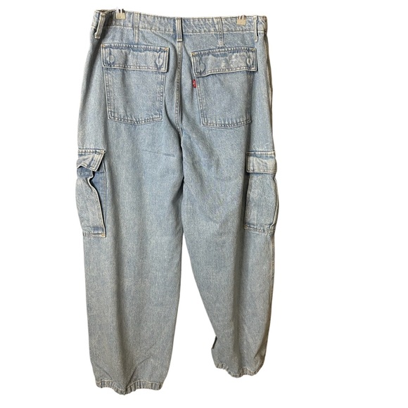 Levi’s 94 Baggy Cargo Jeans | Light Wash Denim | Wide Leg | Size 32 - Picture 4 of 8